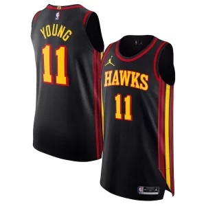 Ideal Genial Trae Young Atlanta Hawks Jordan Brand Authentic Player Jersey Statement Edition Black  para la gran final