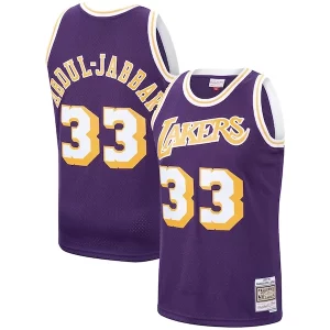 Estupendo Delicioso Práctico Kareem Abdul Jabbar Los Angeles Lakers Hardwood Classics Swingman Jersey Purple/Gold  para la gran final
