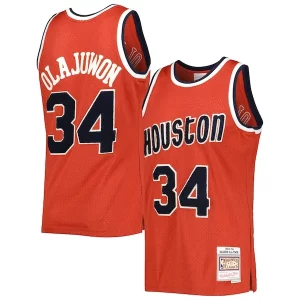 Duradero Perfecto Hakeem Olajuwon Houston Rockets 1993/94 Hardwood Classics Off Court Swingman Jersey Red  para la gran final