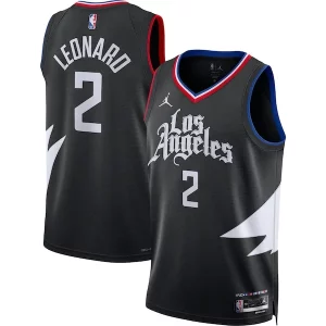 Fácil de llevar Atractivo Kawhi Leonard LA Clippers Jordan Brand Unisex Swingman Jersey Statement Edition Black  para la gran final