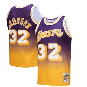 Atractivo Encantador Resistente Magic Johnson Los Angeles Lakers 1984/85 Hardwood Classics Fadeaway Swingman Player Jersey Gold/Purple  para la gran final