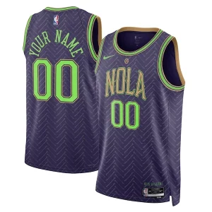 Estupendo Moderno Fácil de llevar New Orleans Pelicans Nike Unisex 2024/25 Custom Swingman Jersey City Edition Purple  para la gran final