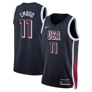 Lujoso Estupendo Joel Embiid Unisex Nike Men's USA Basketball 2024 Swingman Player Jersey Navy  para la gran final