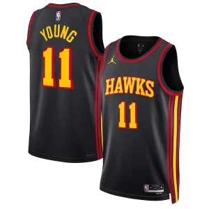 Hermoso Trae Young Atlanta Hawks Jordan Brand Unisex Swingman Jersey Statement Edition Black  para la gran final