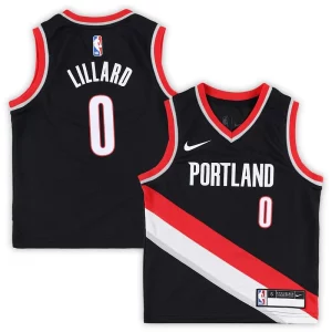 Único Ideal Damian Lillard Portland Trail Blazers Nike Preschool Swingman Player Jersey Icon Edition Black  para la gran final