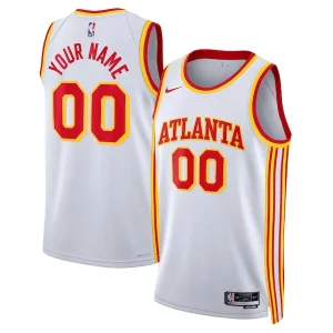 Lujoso Atlanta Hawks Nike Unisex Swingman Custom Jersey White Association Edition  para la gran final