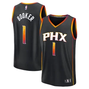 Original Clásico Práctico Devin Booker Phoenix Suns Fast Break Replica Player Jersey Statement Edition Black  para la gran final