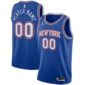 Moderno New York Knicks Jordan Brand Swingman Custom Jersey Statement Edition Blue  para la gran final