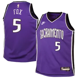 Comodo Único Duradero De'Aaron Fox Sacramento Kings Nike Youth 2024/25 Swingman Jersey Purple Classic Edition  para la gran final