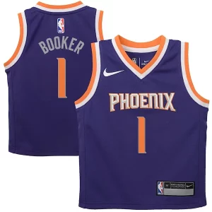 Clásico Increíble Fácil de llevar Devin Booker Phoenix Suns Nike Preschool Replica Jersey Purple Icon Edition  para la gran final