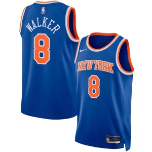 Maravilloso Kemba Walker New York Knicks Nike Unisex Swingman Jersey Icon Edition Blue  para la gran final