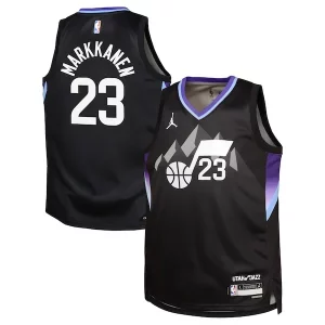 Moderno Lauri Markkanen Utah Jazz Jordan Brand Youth Swingman Jersey Statement Edition Black  para la gran final