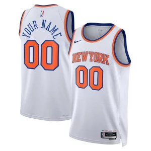 Robusto Bonito Sofisticado New York Knicks Nike Unisex Swingman Custom Jersey White Association Edition/Blue  para la gran final