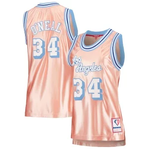 Elegante Shaquille O'Neal Los Angeles Lakers Women's 75th Anniversary Rose Gold 1996 Swingman Jersey Pink  para la gran final