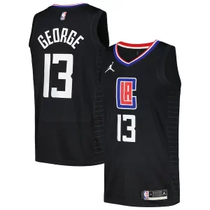 Maravilloso Cool Perfecto Paul George LA Clippers Jordan Brand Nike Swingman Player Jersey Statement Edition Black  para la gran final