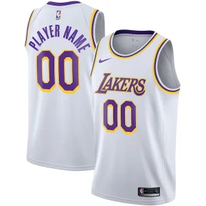Elegante Hermoso Los Angeles Lakers Nike 2020/21 Swingman Custom Jersey Association Edition White  para la gran final