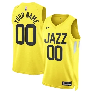 Moderno Bonito Utah Jazz Nike Unisex Swingman Custom Jersey Gold Icon Edition  para la gran final