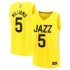 Cool Bonito Cody Williams Utah Jazz 2024 NBA Draft Fast Break Player Jersey Icon Edition Yellow  para la gran final