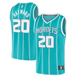 Hermoso Único Gordon Hayward Charlotte Hornets 2020/21 Fast Break Replica Player Jersey Teal Icon Edition  para la gran final
