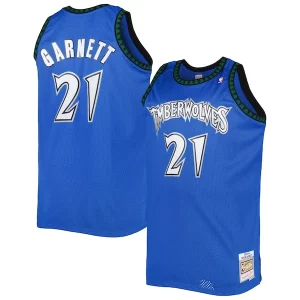 Ideal Kevin Garnett Minnesota Timberwolves Big & Tall Hardwood Classics 2003/04 Swingman Jersey Blue  para la gran final