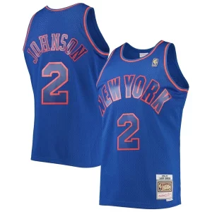 Magnífico Delicioso Estupendo Larry Johnson New York Knicks 1996/97 Hardwood Classics Swingman Jersey Blue  para la gran final