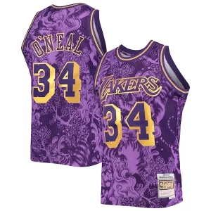 Fantástico Clásico Fácil de llevar Shaquille O'Neal Los Angeles Lakers Hardwood Classics 1996/97 Lunar New Year Swingman Jersey Purple  para la gran final