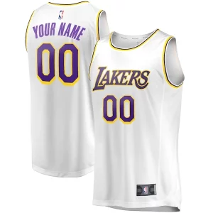 Atractivo Sofisticado Increíble Los Angeles Lakers Youth Fast Break Replica Custom Jersey Association Edition White  para la gran final