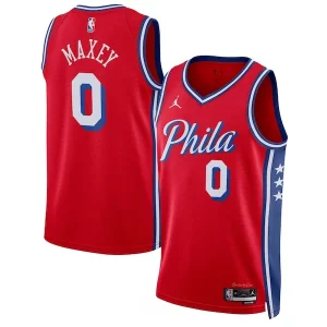 Lujoso Tyrese Maxey Philadelphia 76ers Jordan Brand Unisex Swingman Jersey Statement Edition Red  para la gran final