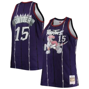 Hermoso Cool Vince Carter Toronto Raptors Big & Tall 1998/99 NBA 75th Anniversary Diamond Swingman Jersey Purple  para la gran final