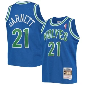 Cool Moderno Comodo Kevin Garnett Minnesota Timberwolves Youth 1995 96 Hardwood Classics Swingman Jersey Blue  para la gran final