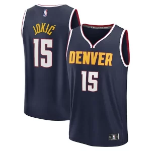 Maravilloso Genial Nikola Jokic Denver Nuggets Youth Fast Break Replica Player Jersey Icon Edition Navy  para la gran final