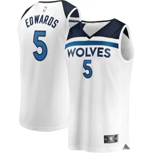 Chulo Moderno Increíble Anthony Edwards Minnesota Timberwolves Youth Fast Break Replica Player Jersey Association Edition White  para la gran final