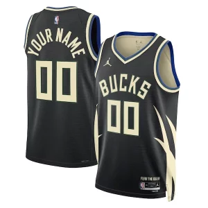 Original Milwaukee Bucks Jordan Brand Unisex 2022/23 Swingman Custom Jersey Statement Edition Black  para la gran final