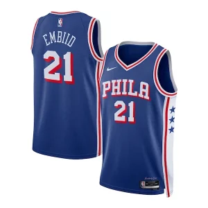 Atractivo Magnífico Joel Embiid Philadelphia 76ers Nike Unisex Swingman Jersey Icon Edition Royal/White  para la gran final