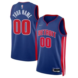Original Detroit Pistons Nike 2021/22 Diamond Swingman Custom Jersey Icon Edition Blue  para la gran final