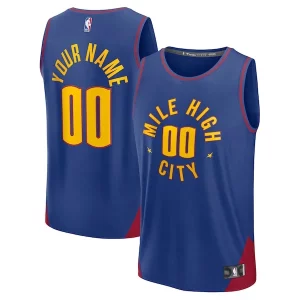 Chulo Cool Denver Nuggets Fast Break Custom Jersey Statement Edition Blue/Navy  para la gran final