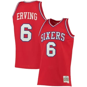 Práctico Elegante Julius Erving Philadelphia 76ers 1982/83 Big & Tall Hardwood Classics Swingman Jersey Red  para la gran final