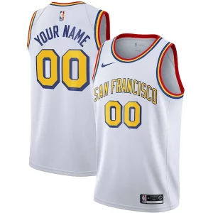 Cool Práctico Golden State Warriors Nike Unisex 2019/20 Custom Swingman Jersey White Classic Edition  para la gran final