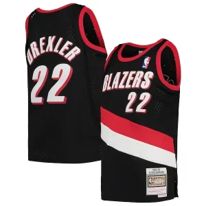 Hermoso Atractivo Clyde Drexler Portland Trail Blazers Youth 1991/92 Hardwood Classics Swingman Jersey Black  para la gran final