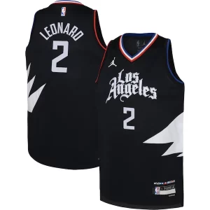 Bonito Sofisticado Kawhi Leonard LA Clippers Jordan Brand Youth Swingman Jersey Statement Edition Black  para la gran final