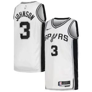 Bonito Único Cool Keldon Johnson San Antonio Spurs Nike Unisex Swingman Jersey Association Edition White/Black  para la gran final