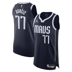 Fácil de llevar Luka Dončić Dallas Mavericks Jordan Brand Authentic Player Jersey Statement Edition Navy  para la gran final