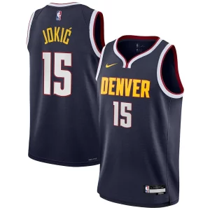 Resistente Nikola Jokic Denver Nuggets Nike Youth Swingman Jersey Icon Edition Navy  para la gran final