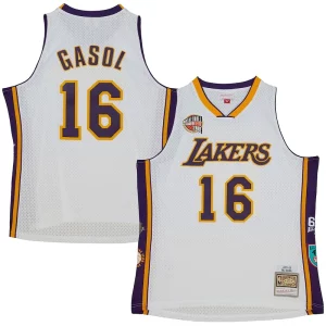 Chulo Bonito Pau Gasol Los Angeles Lakers Unisex Hall of Fame Class of 2023 Throwback Swingman Jersey White  para la gran final