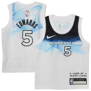 Único Anthony Edwards Minnesota Timberwolves Nike Toddler 2024/25 Swingman Player Jersey City Edition White  para la gran final