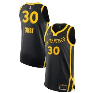 Resistente Duradero Nike Stephen Curry Golden State Warriors Authentic Jersey City Edition Black  para la gran final