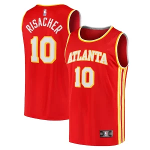 Duradero Zaccharie Risacher Atlanta Hawks Youth 2024 NBA Draft Fast Break Player Jersey Icon Edition Red  para la gran final