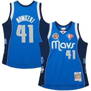 Lujoso Dirk Nowitzki Dallas Mavericks Unisex Hall of Fame Class of 2023 Throwback Swingman Jersey Blue  para la gran final