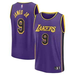 Duradero Bronny James Los Angeles Lakers Fast Break Replica Player Jersey Statement Edition Purple  para la gran final