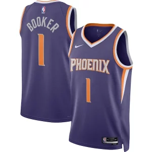 Maravilloso Devin Booker Phoenix Suns Nike Unisex Swingman Jersey Icon Edition Purple/White  para la gran final
